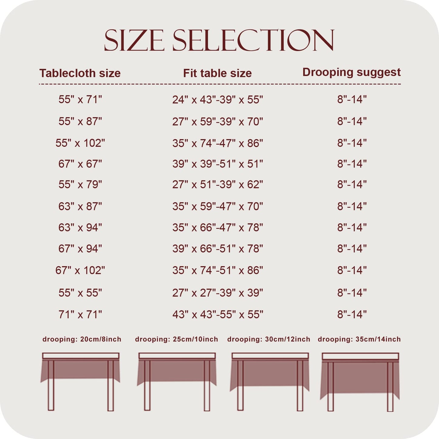 patdrea Linen Floral Tablecloth,Decorative Thick French Table Cloth Rectangle Square for Kitchen Dining 55" x 71"