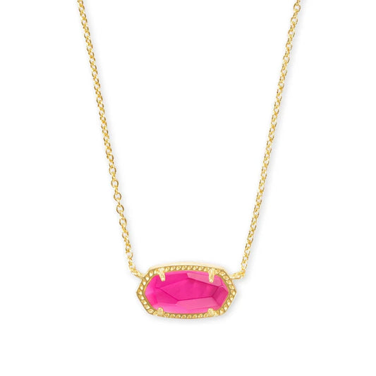 Kendra Scott Elisa Pendant Necklace for Women, Fashion Jewelry, 14k Gold-Plated, Azalea Illusion