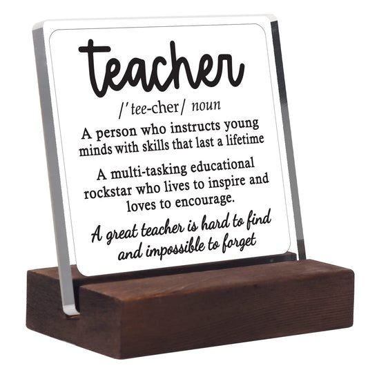 Teacher Definition Gift For Office Desk, Coach Definition Sign, Teacher Thank You Appreciation Gifts For Graduation Retirement End Of Season Gift