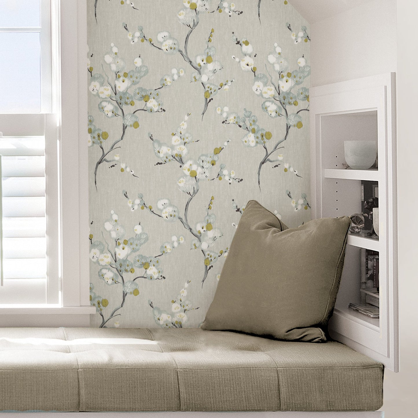 NuWallpaper NU2679 Mirei Peel & Stick Wallpaper, Grey