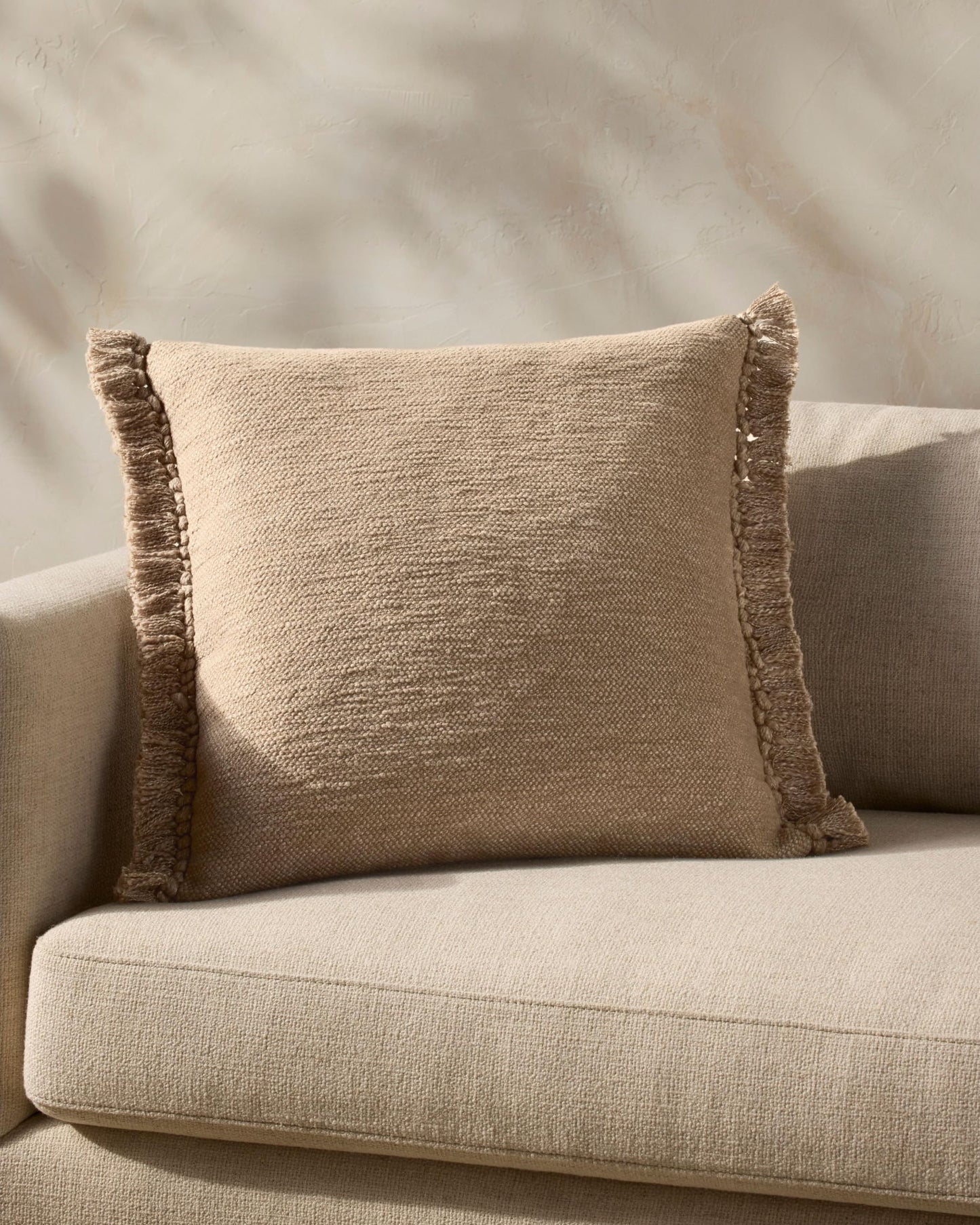 Loloi Magnolia Home by Joanna Gaines Jett Collection PMH0063 Beige 22'' x 22'' Cover Only Pillow